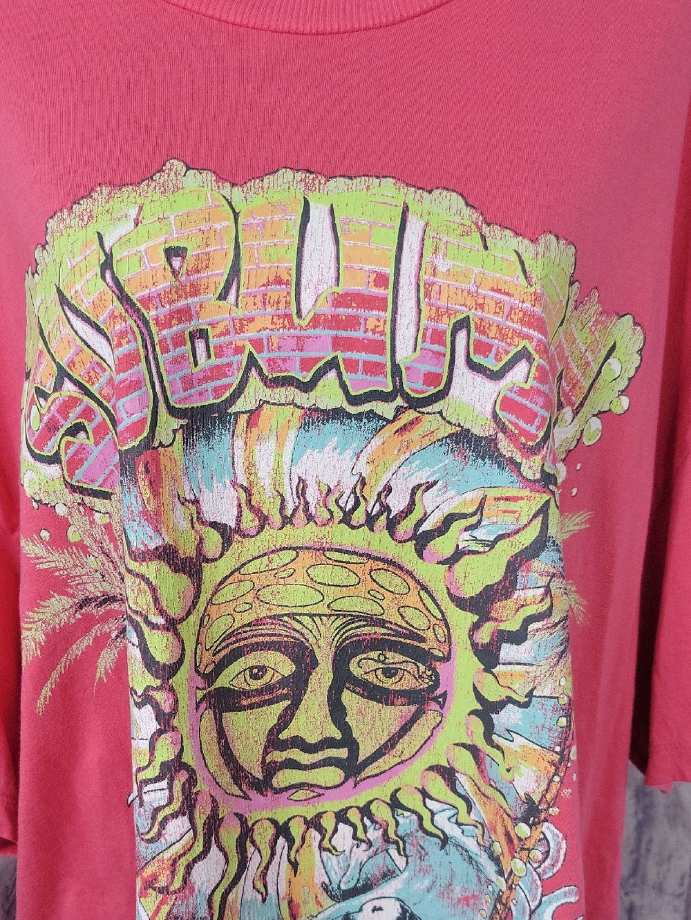 H&M Sublime Long Beach CA Graphic Tee Pink Oversized Medium - Picture 2 of 8
